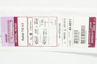 Terumo 6TIG110A Radifocues Optitorque Angiographic Cath. 6Fr. x 100cm